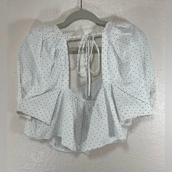 Revolve Majorelle Vivien Floral Blouse Top in White Women’s Large Spring Summer - Picture 13 of 16